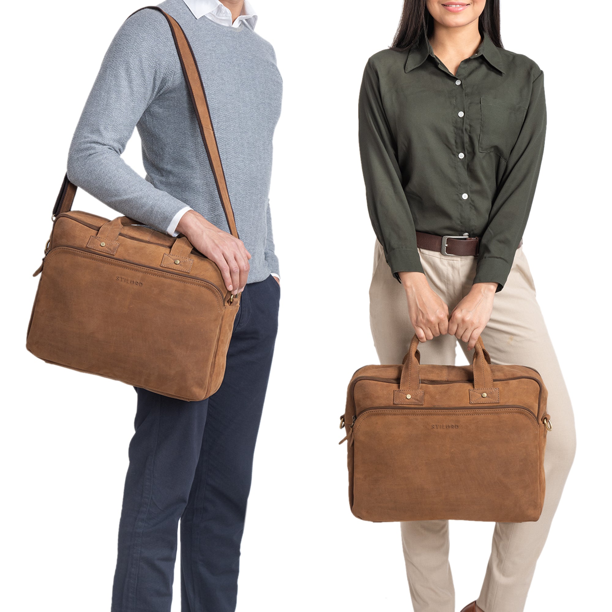 Hell braune Ledertasche