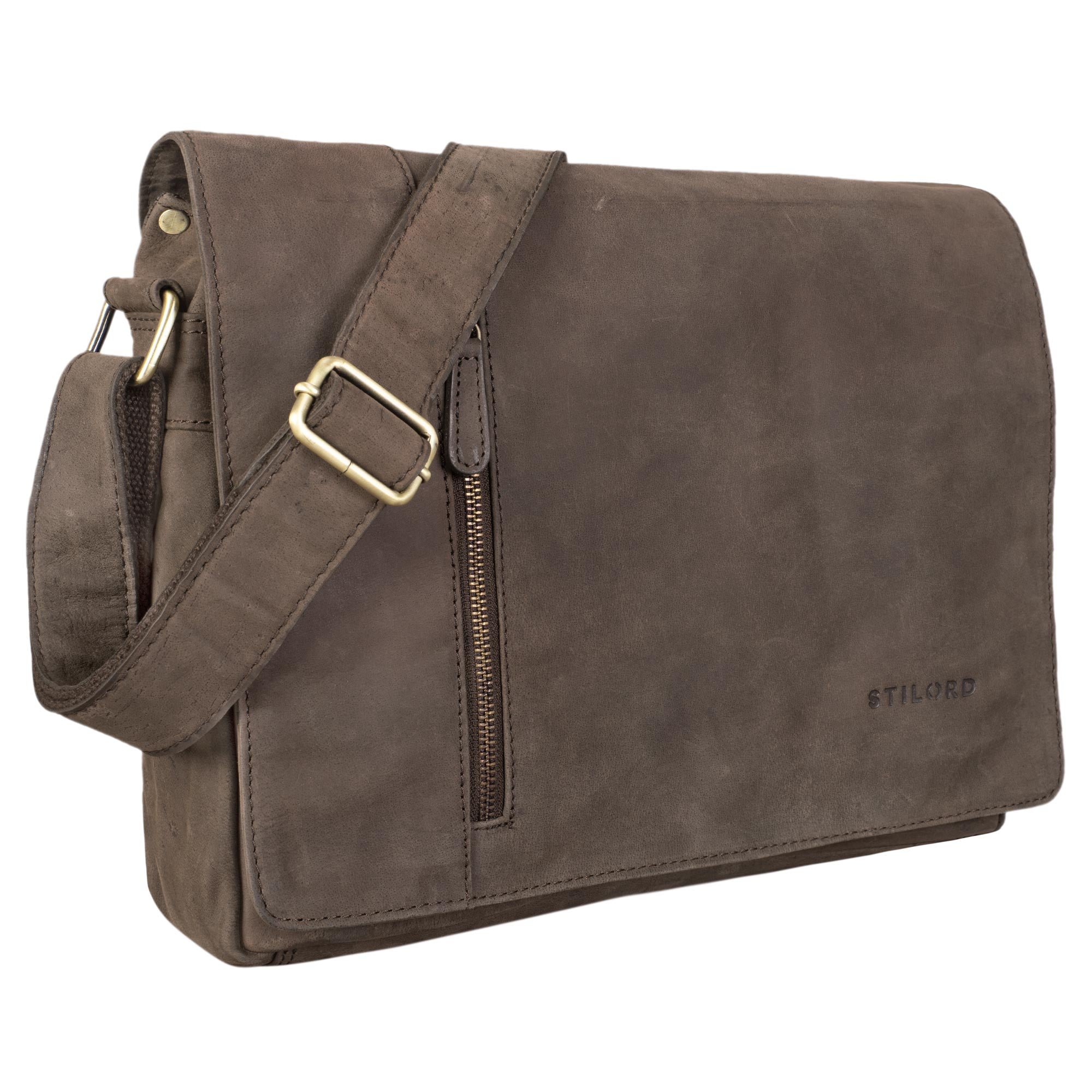 Leder Tasche dunkelbraun