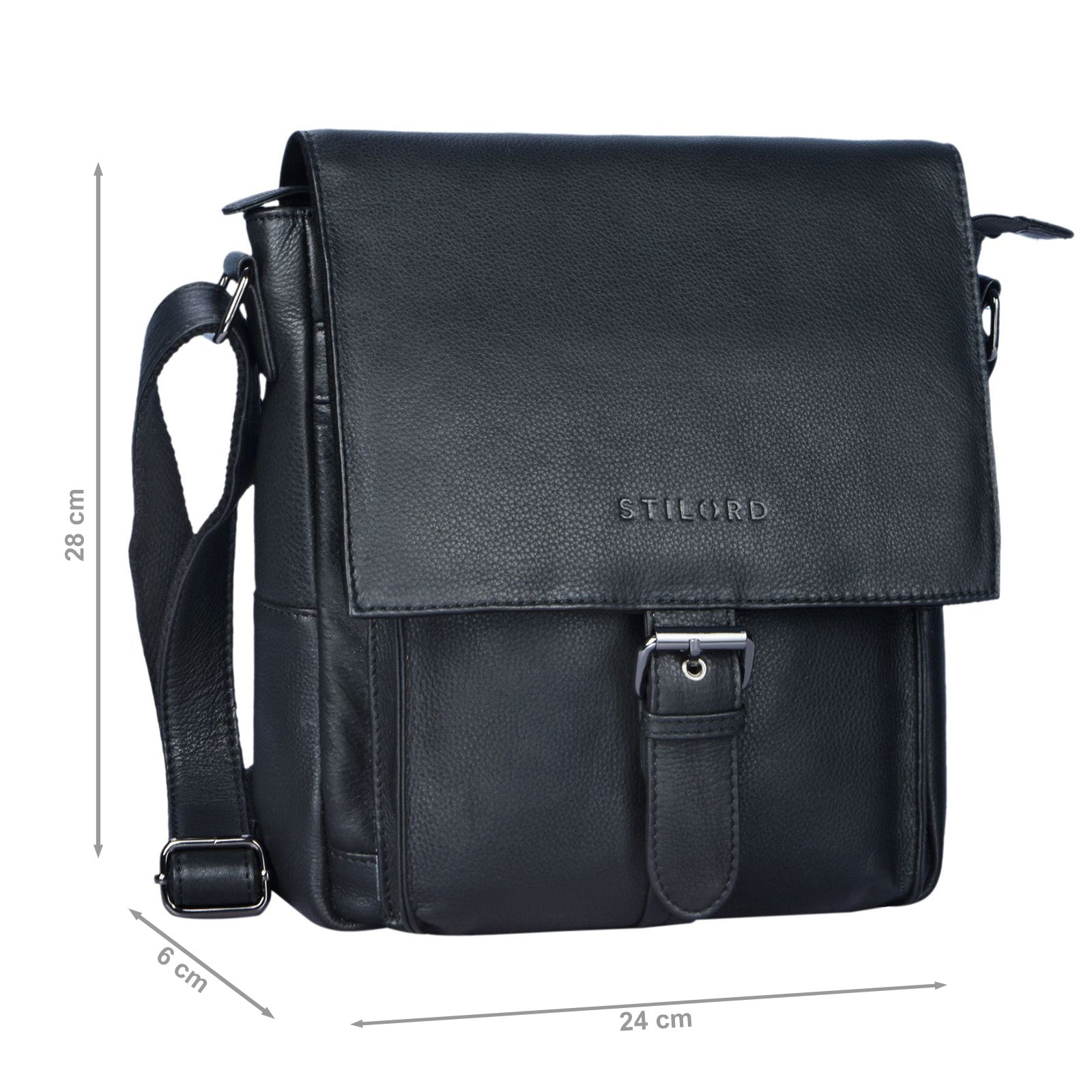 Leder Herrentasche schwarz