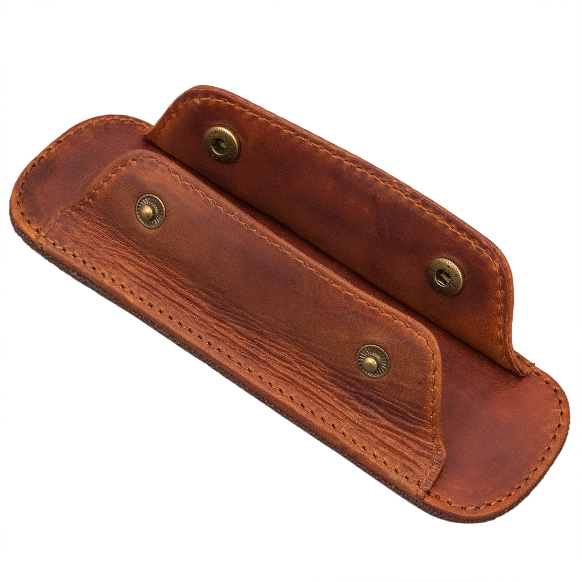 Ledertasche Polster Schultergurt cognac braun