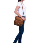 Kleine Ledertasche braun Damen