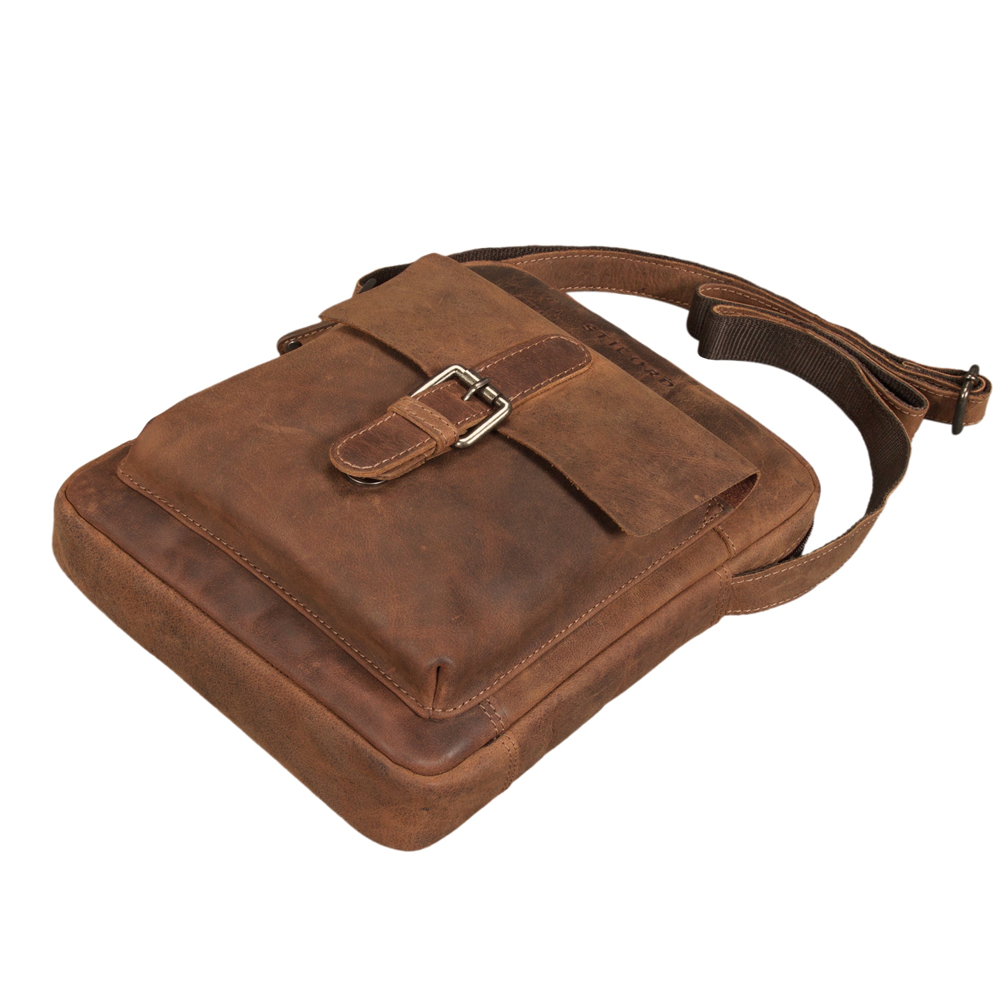 Kleine Messenger Bag Leder braun