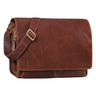 "Tom" Vintage Leder Umhängetasche mit 15 Zoll Laptopfach für Damen und Herren
