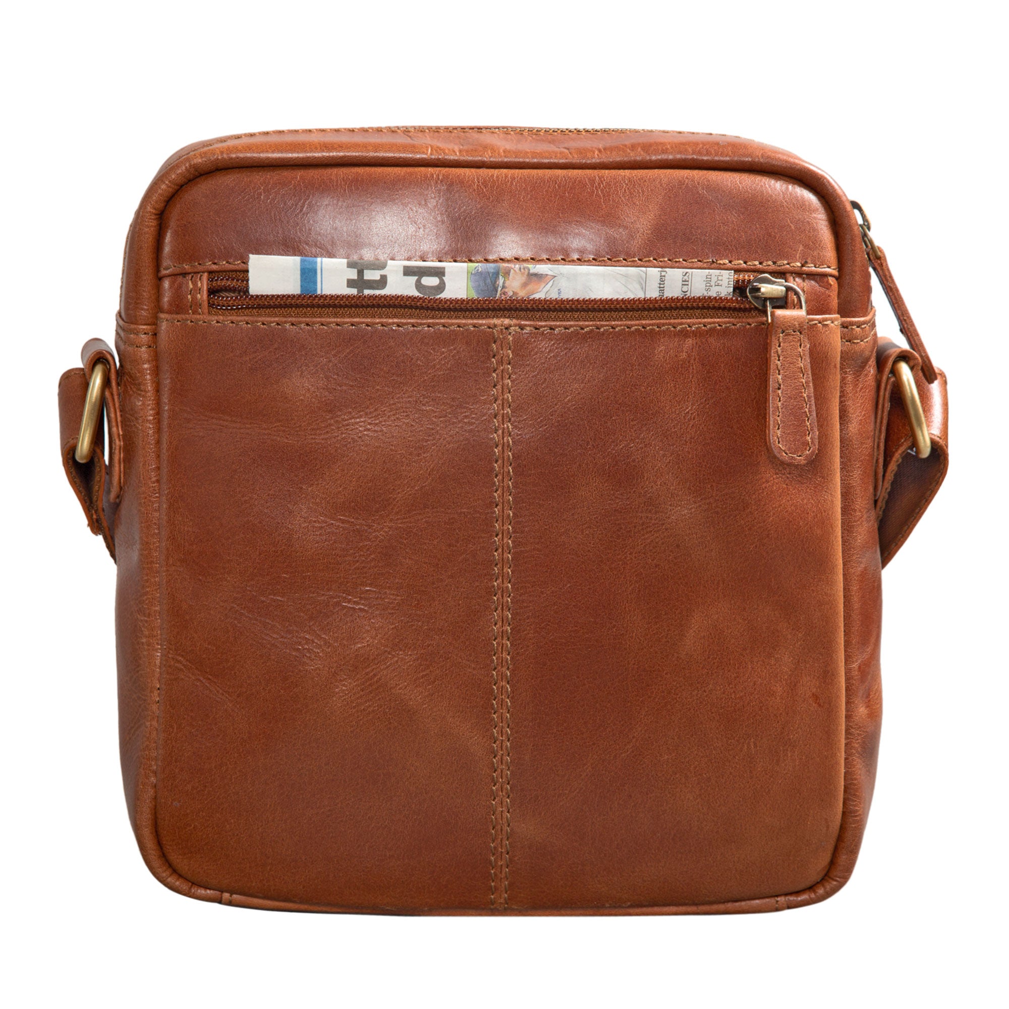 Braune Umhängetasche Herrentasche klein