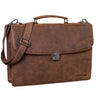 Braune Leder Aktentasche zum Umhängen Vintage