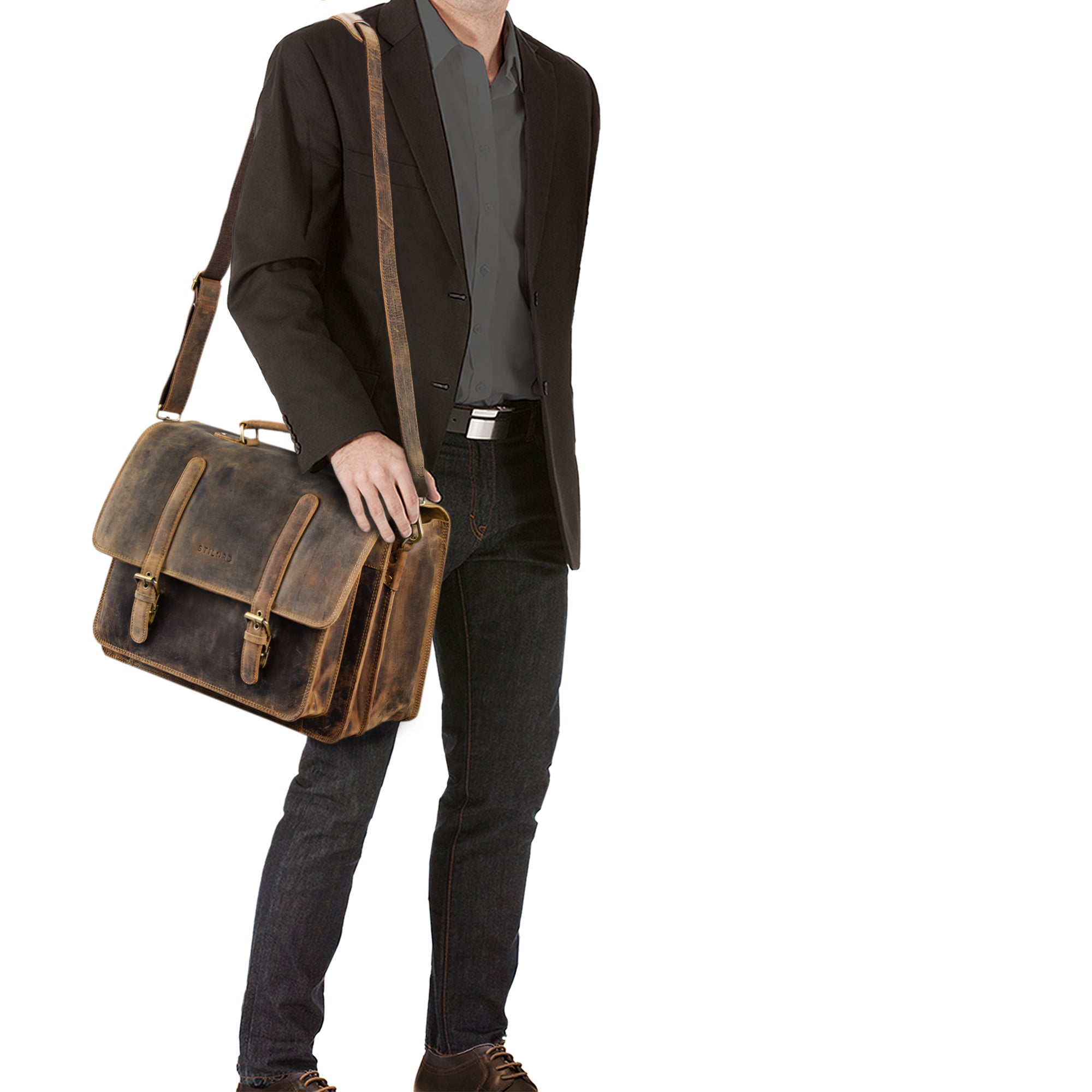 Große Ledertasche Vintage Leder