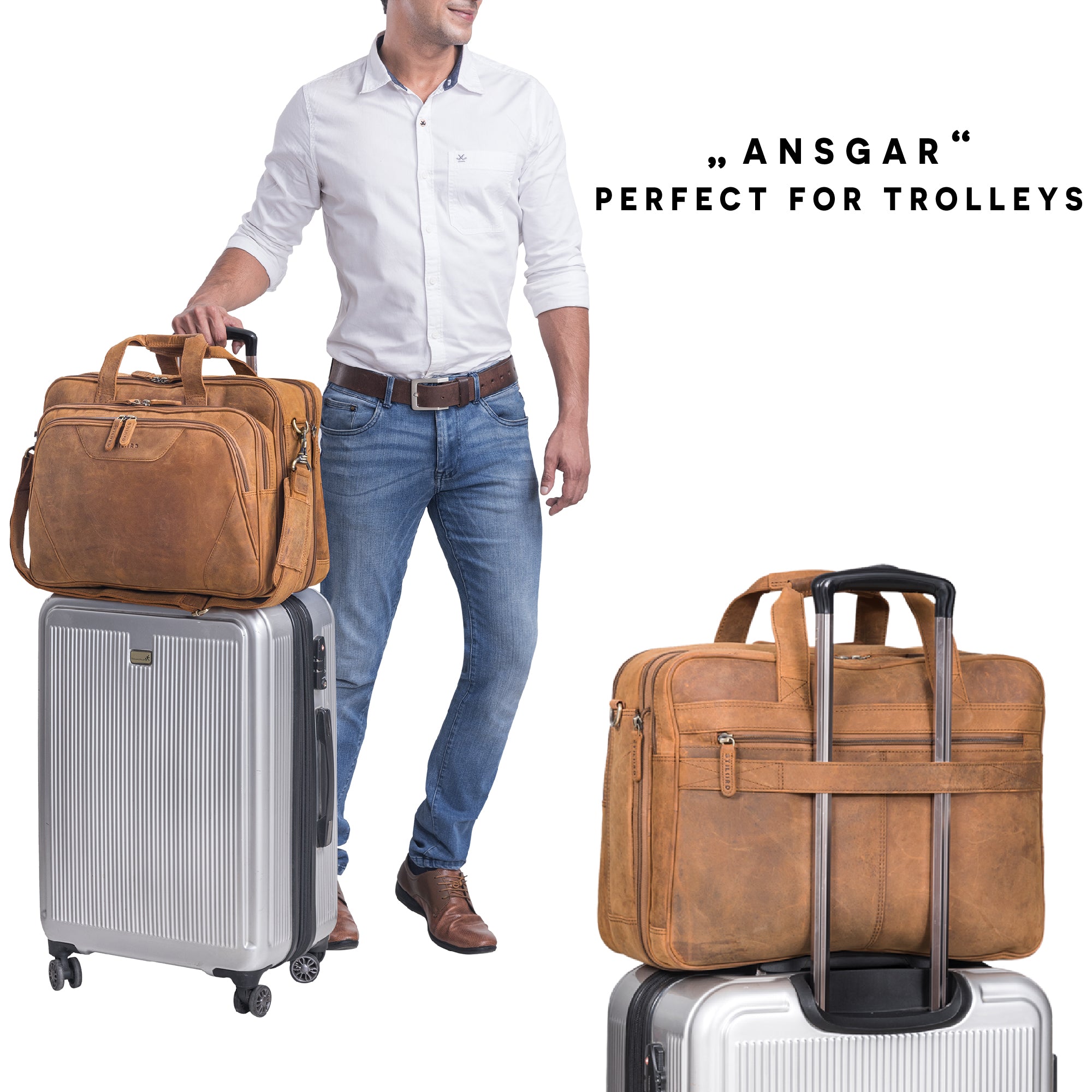 Lehrertasche mit Trolleyaufstecksystem
