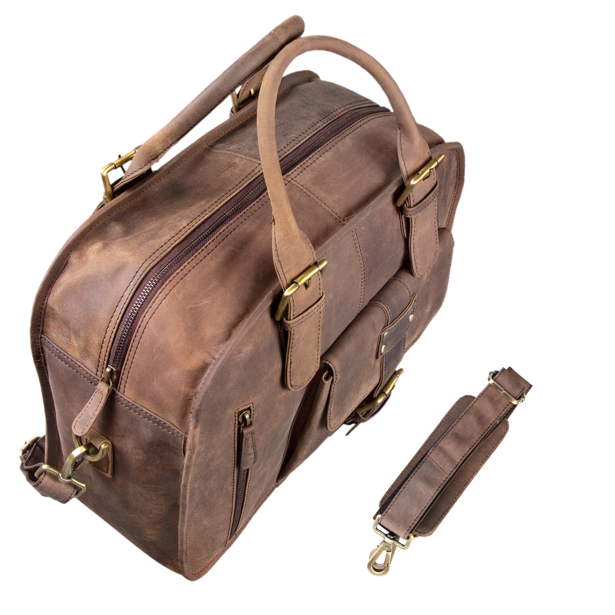 henkeltasche damen leder braun