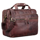 Große Arbeitstasche Herren Vintage Leder dunkelbraun