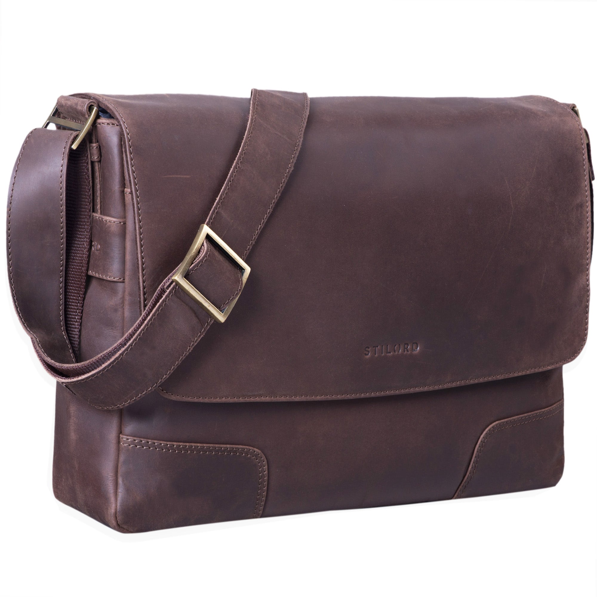 Leder Messenger Bag Echtleder braun