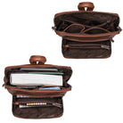 Retro Damen Rucksack klein Leder braun