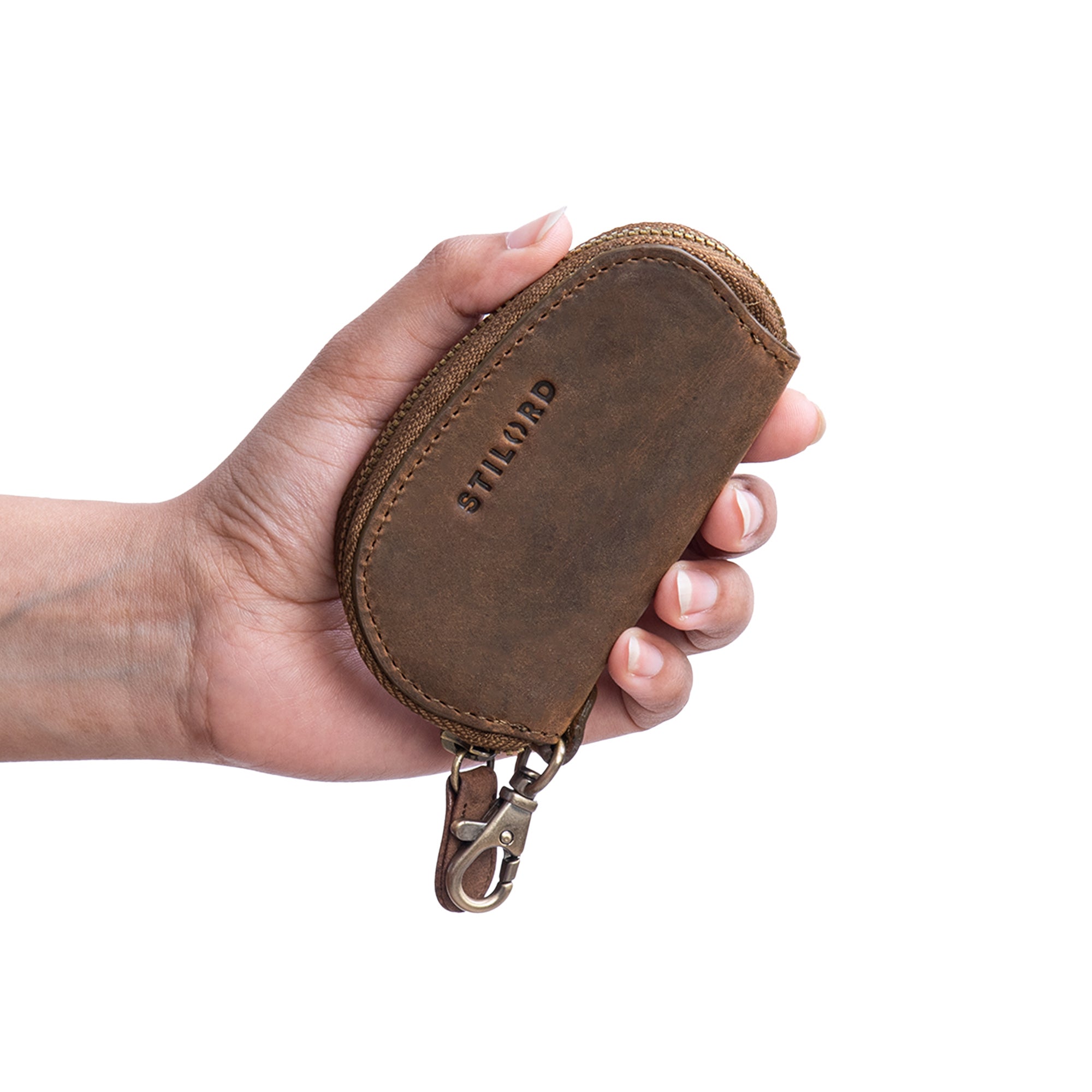 Schlüssel Organizer Leder braun