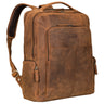 "Sigrid" Zeitloser Leder Rucksack mit Laptopfach 17 Zoll