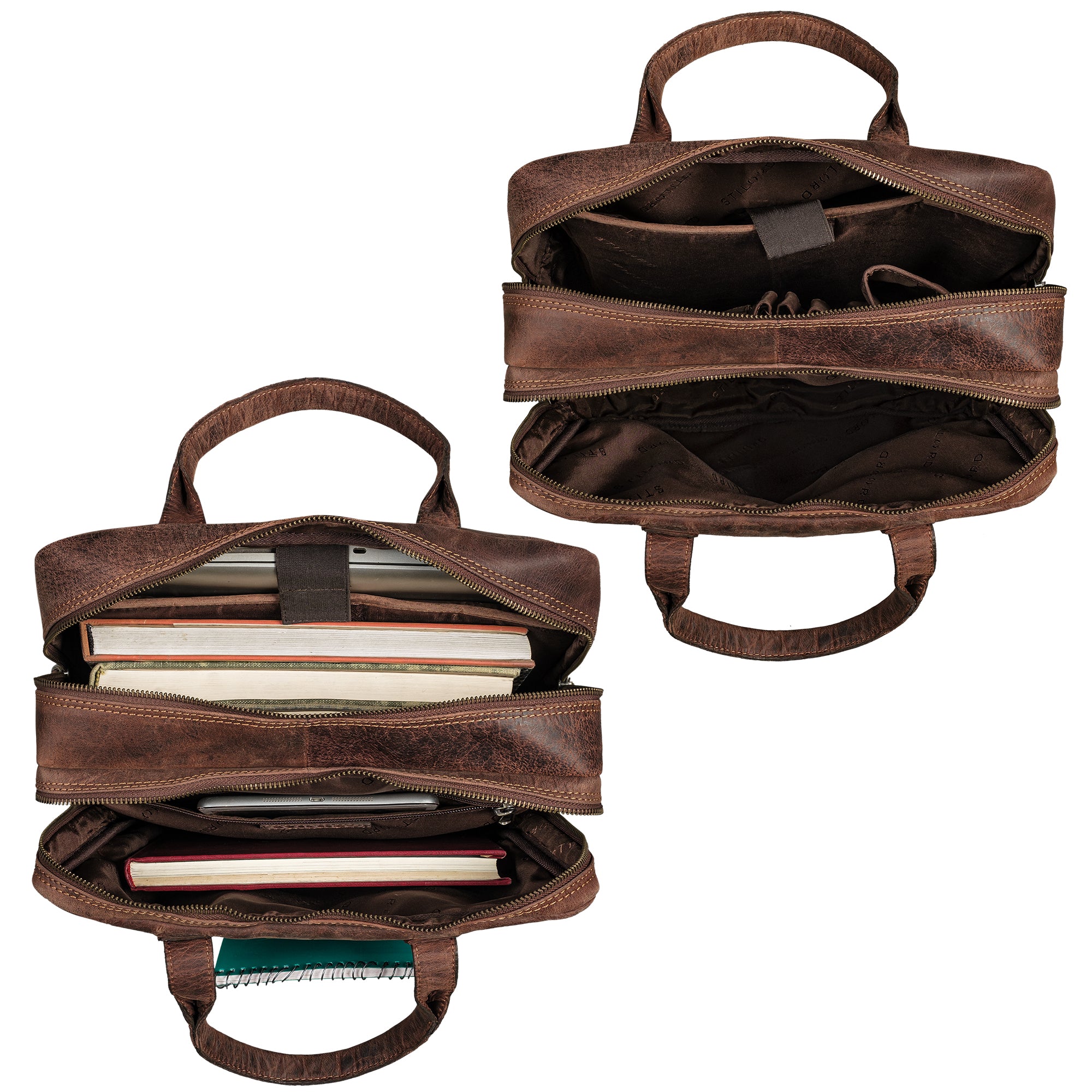 Rucksack mit Henkel Wildleder Business