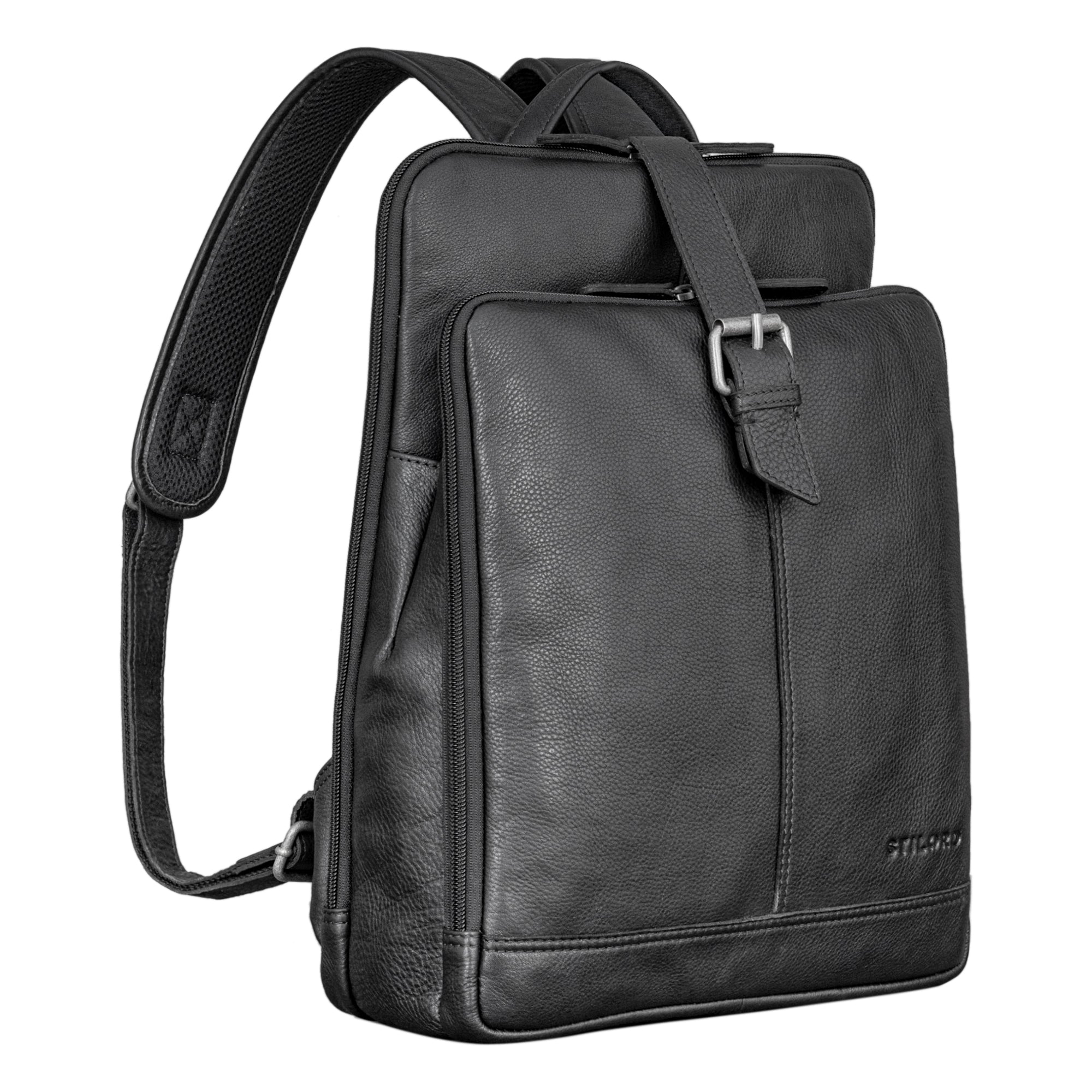 Rucksack Leder schwarz Vintage
