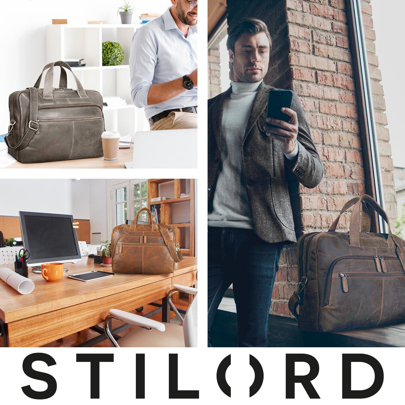Leder Schultertasche Büro zum Umhängen