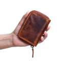 RFID LederGeldbörse braun Geschenkbox
