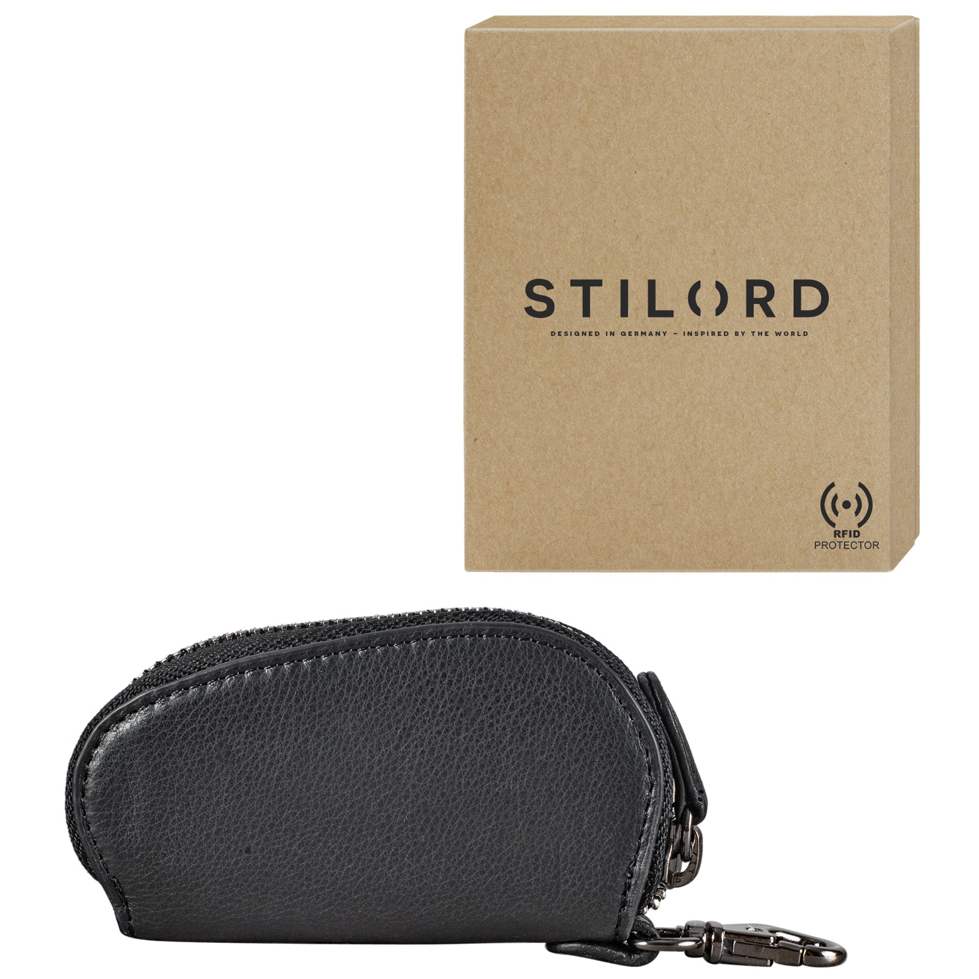 Schlüssel Organizer Leder schwarz