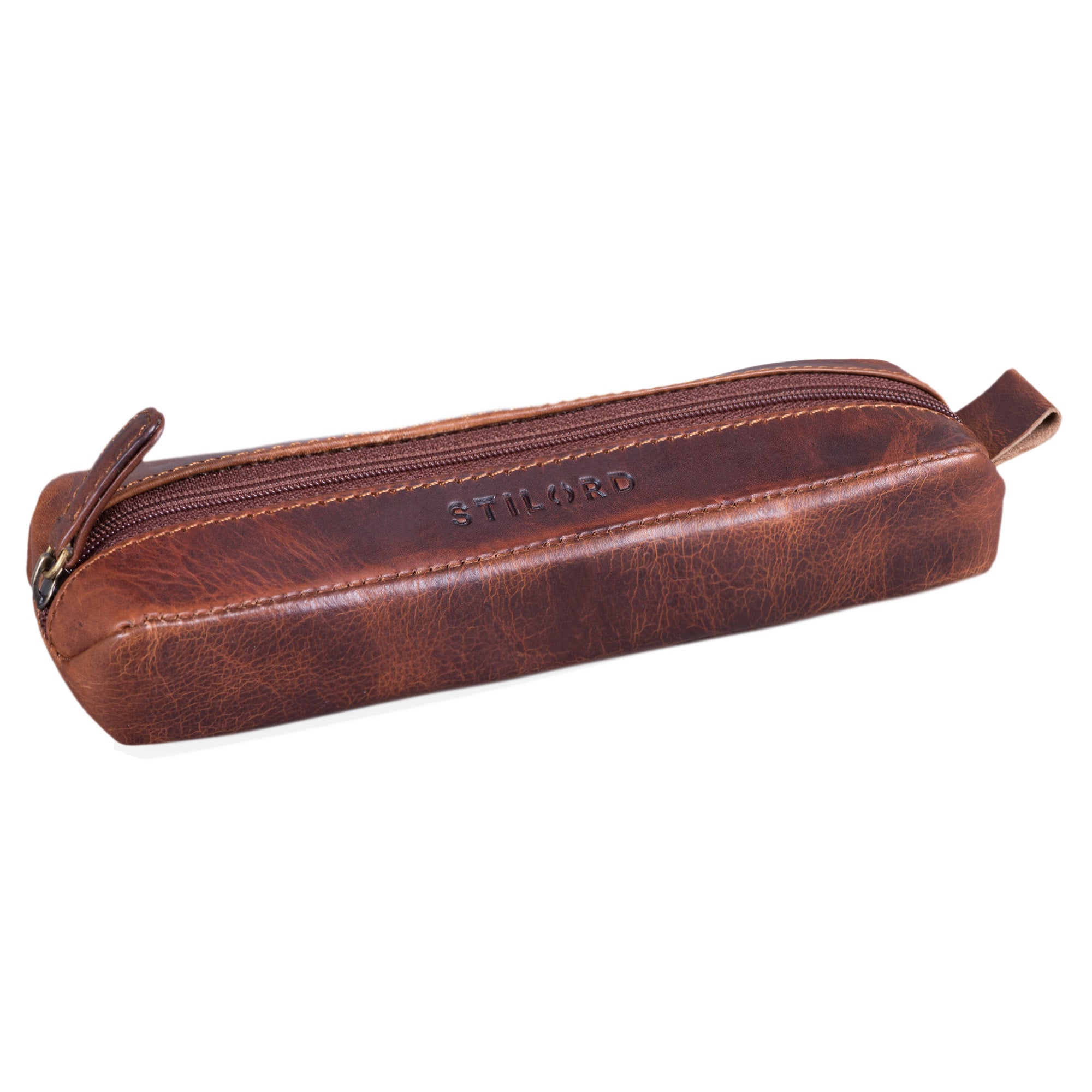 Leder Schreibmappe cognac