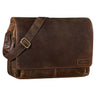 "Rick" Schultertasche Leder für 15,6 Zoll Laptop