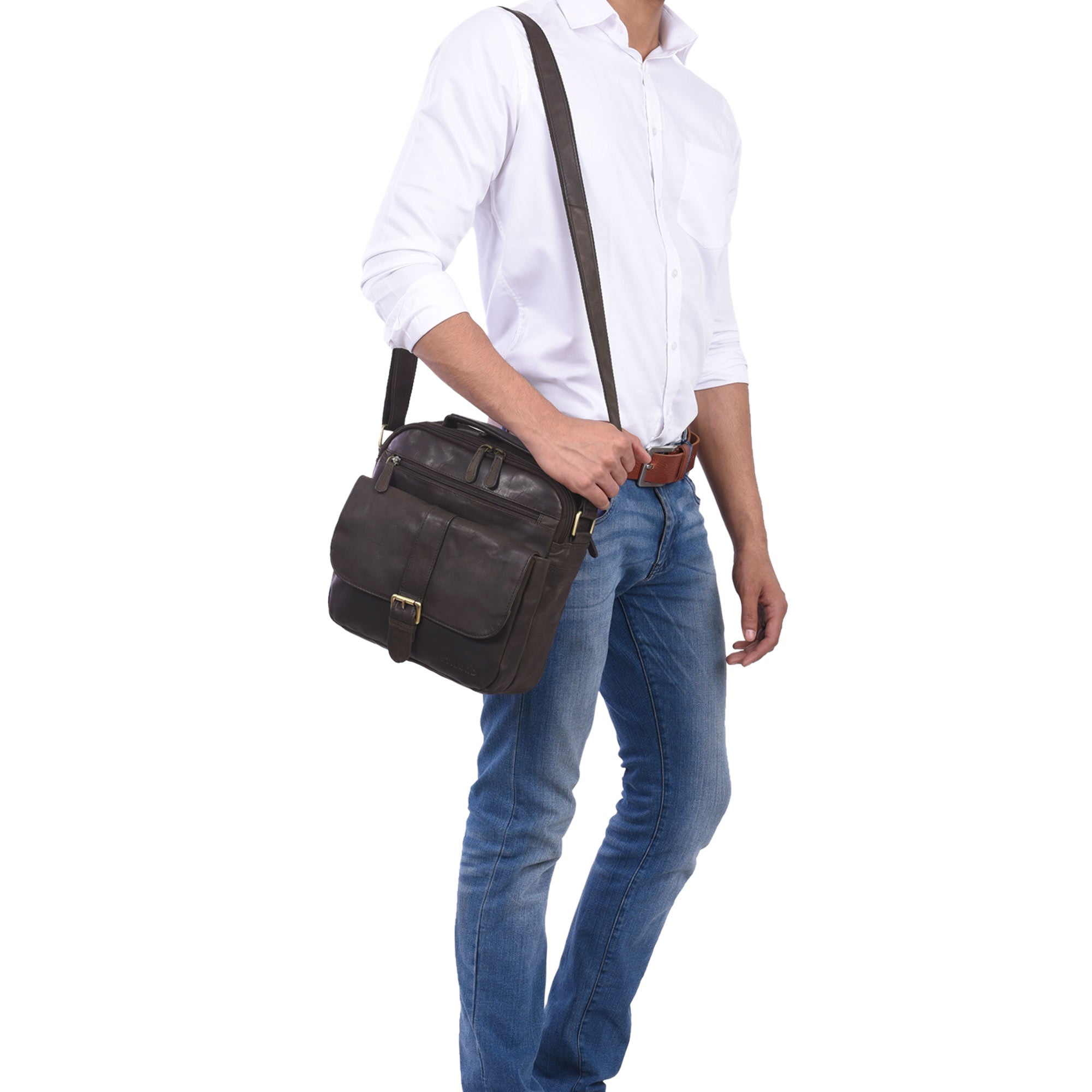 Herrentasche Leder braun