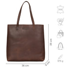 Mittelgroße Schultertasche Frauen dunkel braun Echtleder