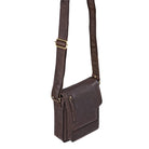 Elegante Freizeittasche dunkelbraun Leder