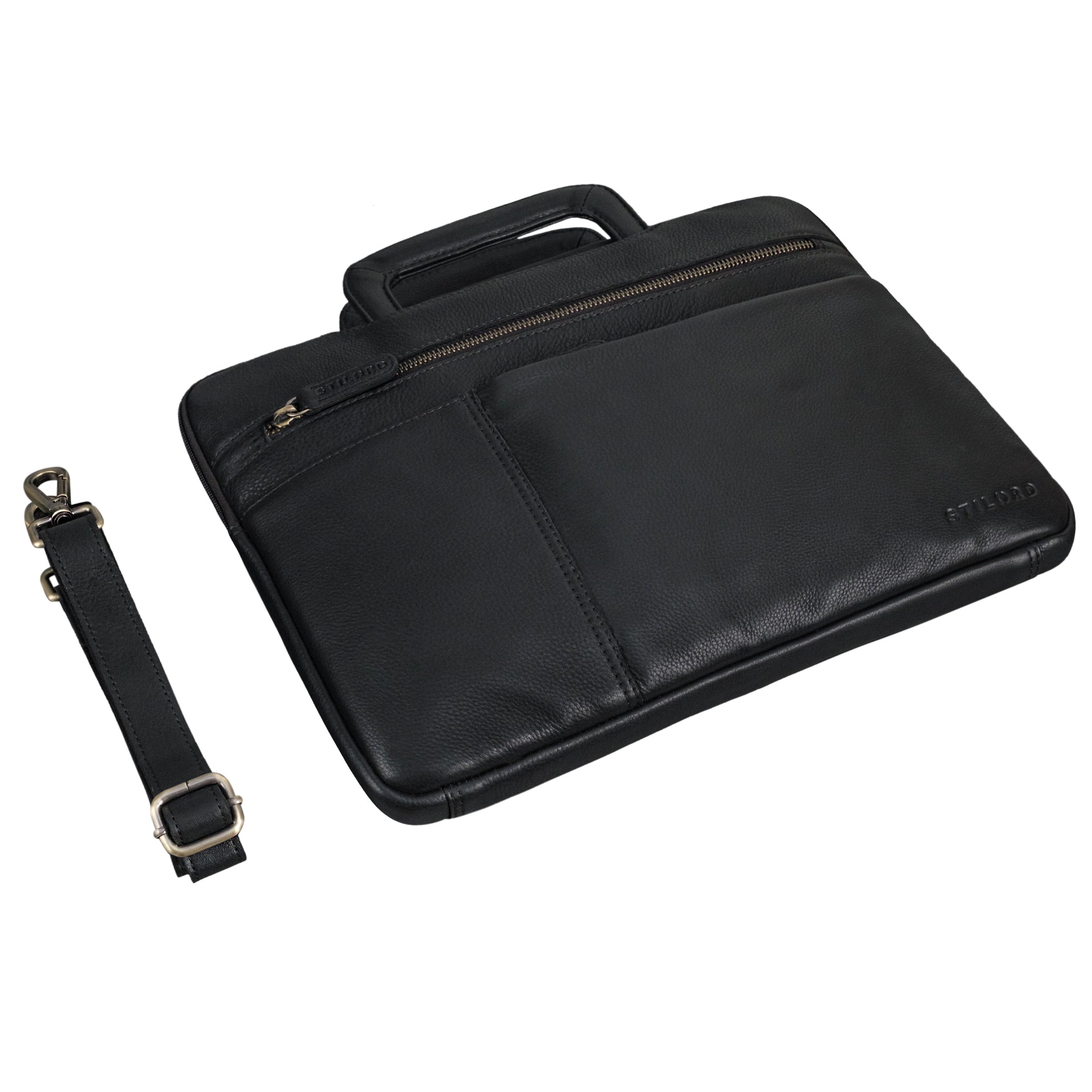 schwarze Herren Laptoptasche Leder
