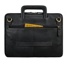 schwarze Leder Laptoptasche Herren