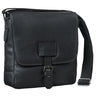 Schwarze Ledertasche zum Umhängen 10.1 Zoll