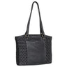 "Cora" Handtasche Damen im Boho-Look Leder geflochten
