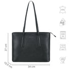 schwarzer Damen Shopper aus Leder