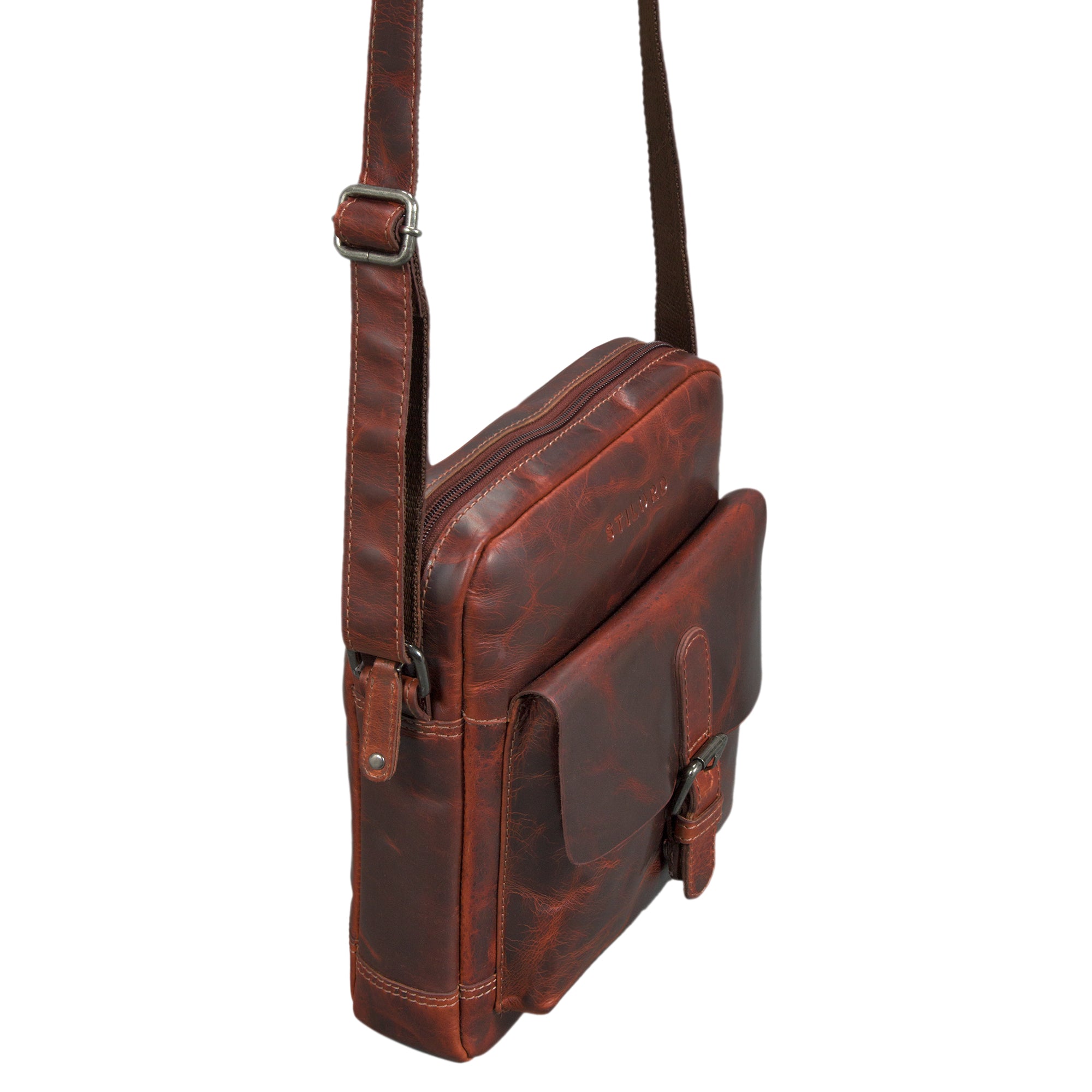 Ausgehtasche Vintage Leder braun