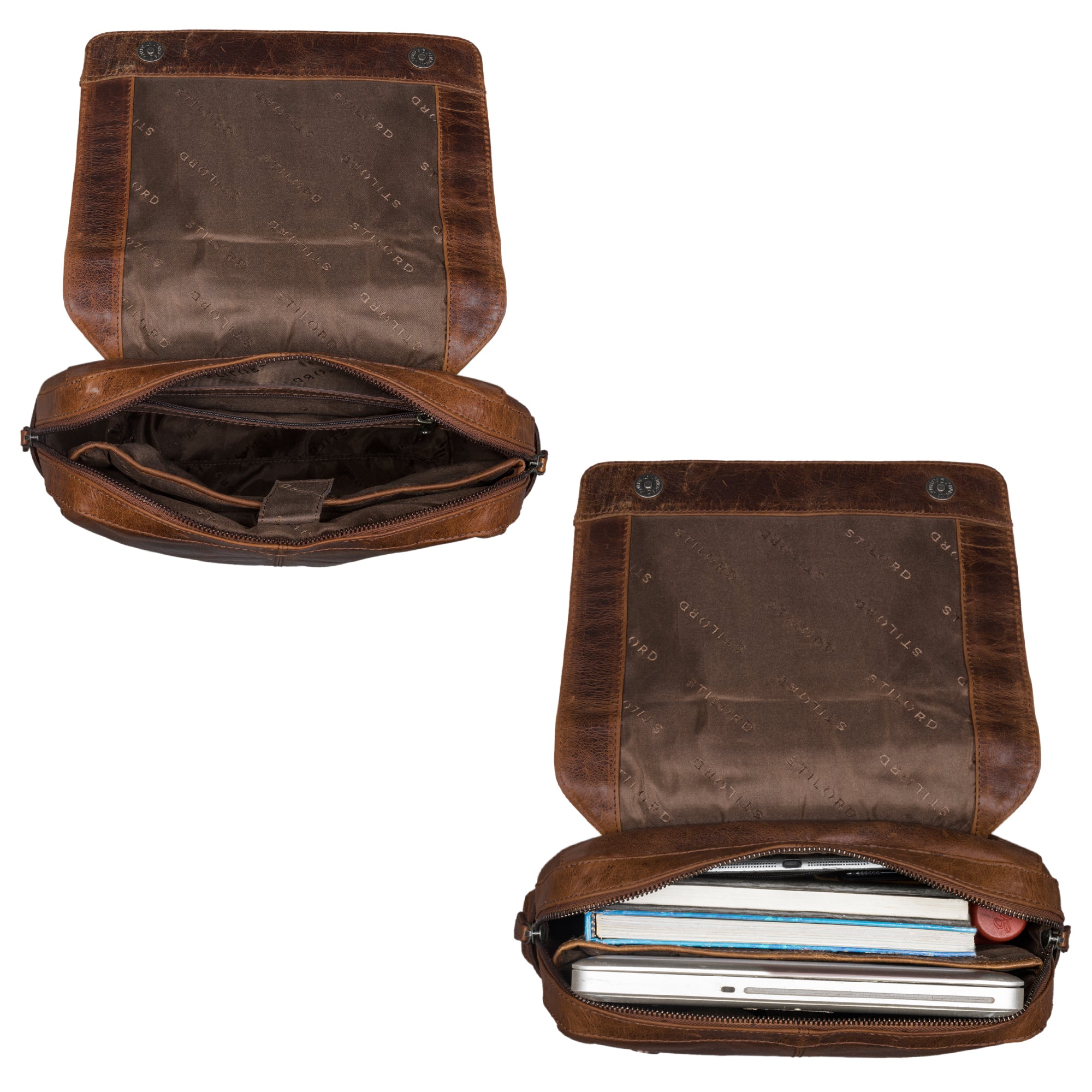 Business Rucksack in Leder braun für Dokumente und Laptop