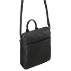 Leder Umhängetasche Damen schwarz