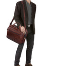 XXL Schultertasche Herren braun