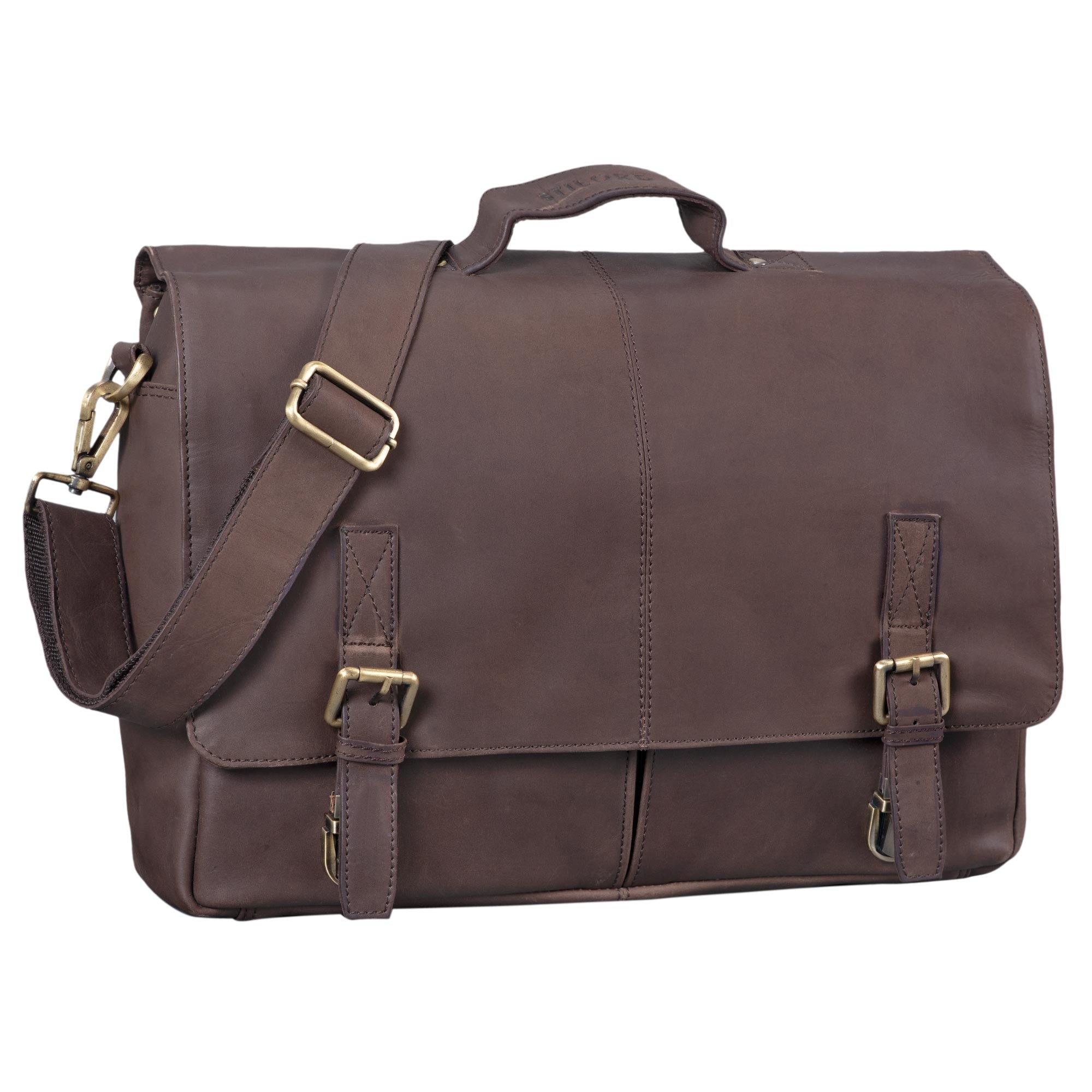 Ledertasche Umhängetasche Herren Vintage dunkelbraun