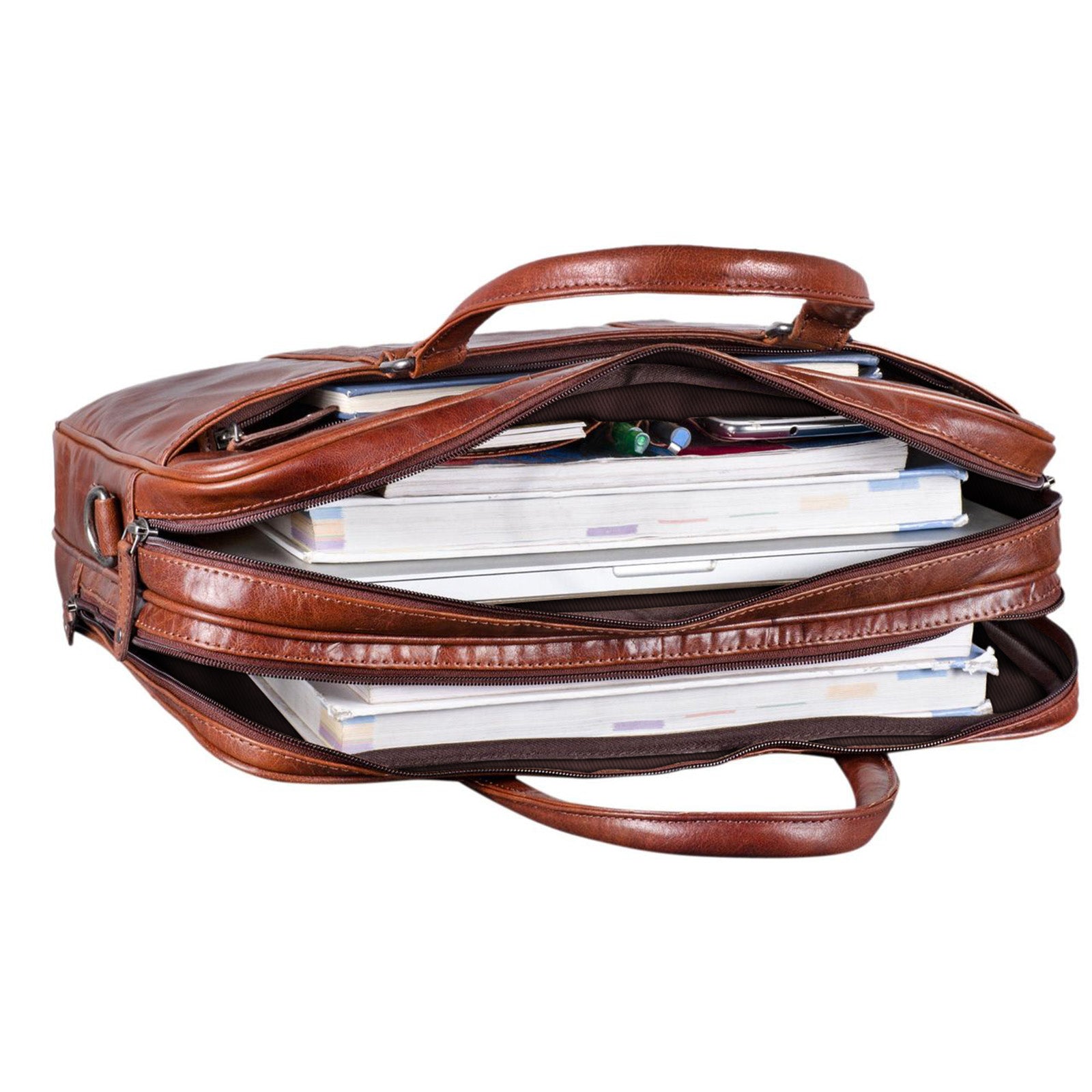 Herrentasche Echtleder Retro braun