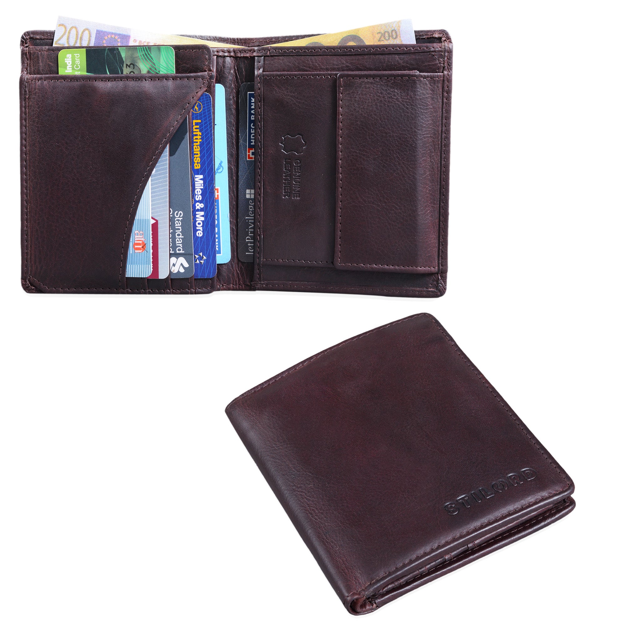 Leder Portemonnaie Herren mit Box