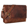"Davis" Messenger Bag Leder 13 Zoll Umhängetasche Echtleder