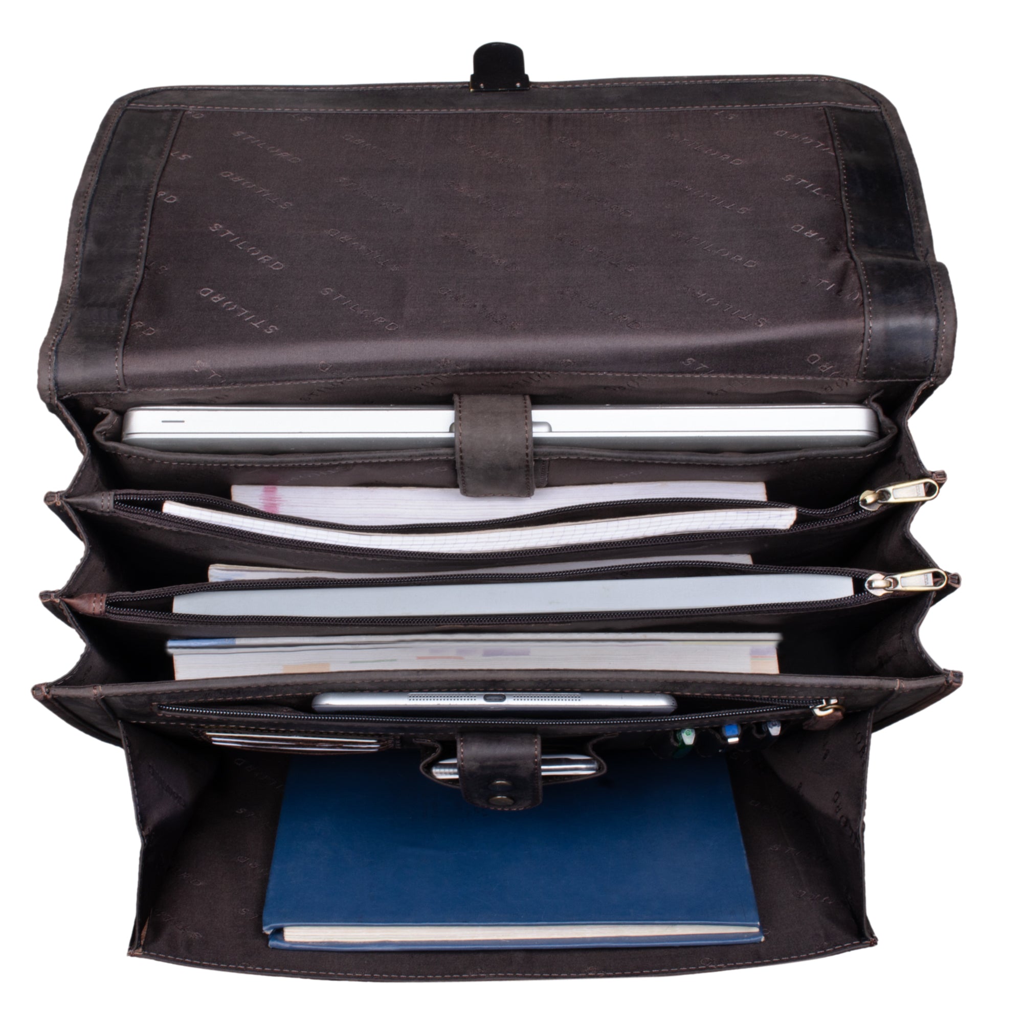 Leder Aktentasche für Frauen Vintage braun