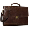 B-WARE Vintage Leder Aktentasche Antik Braun