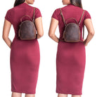 Echtleder rucksack frauen braun