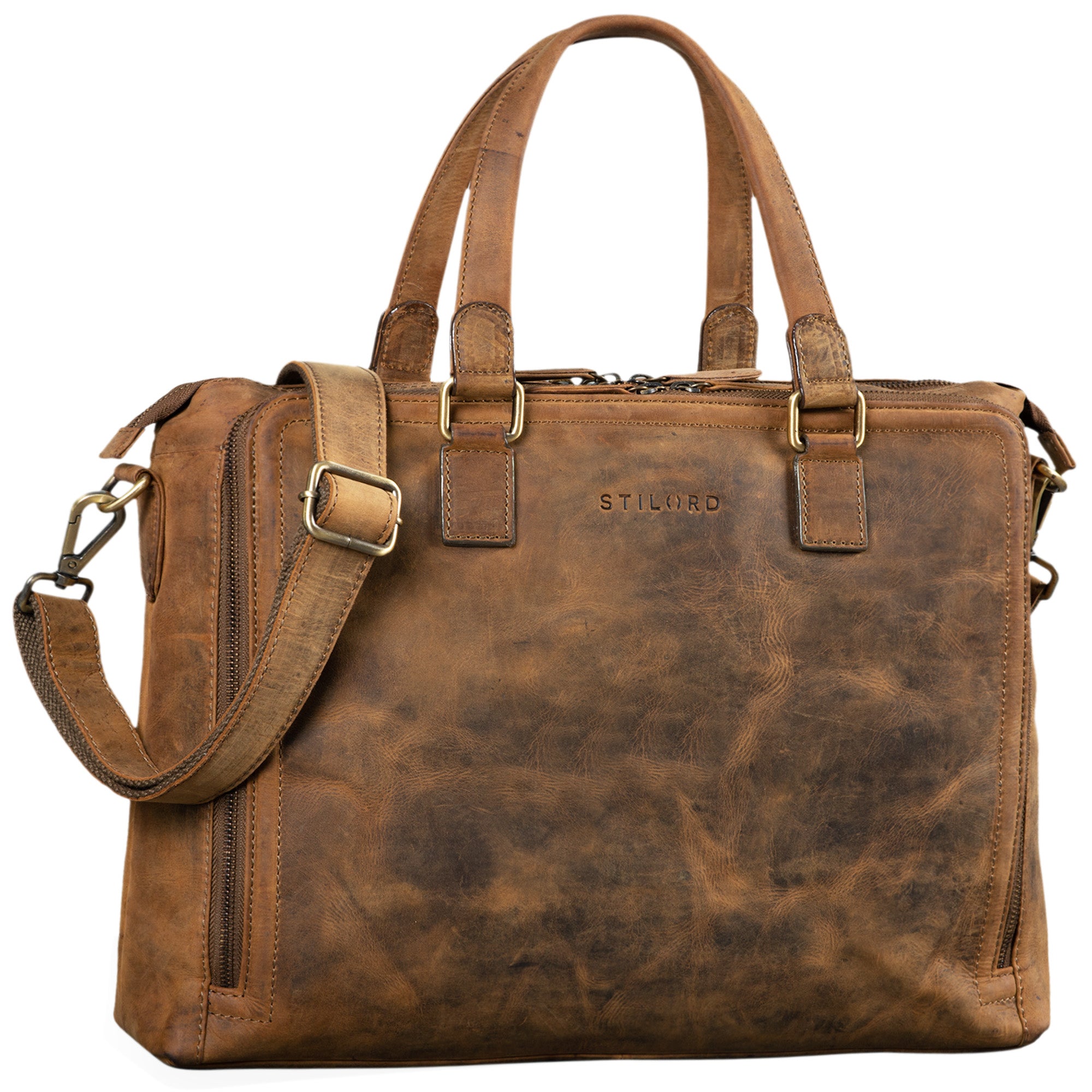 Braune Leder Businesstasche Damen