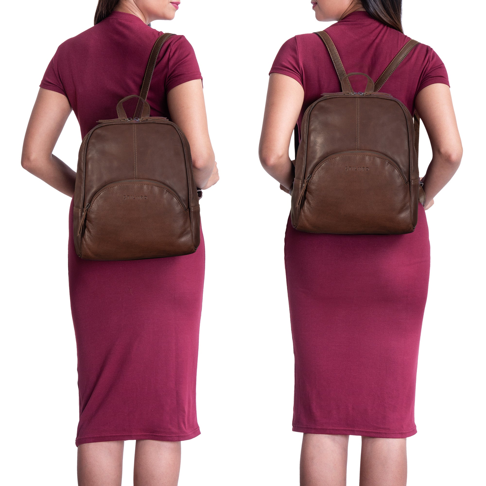 Vintage Leder Rucksack Damen