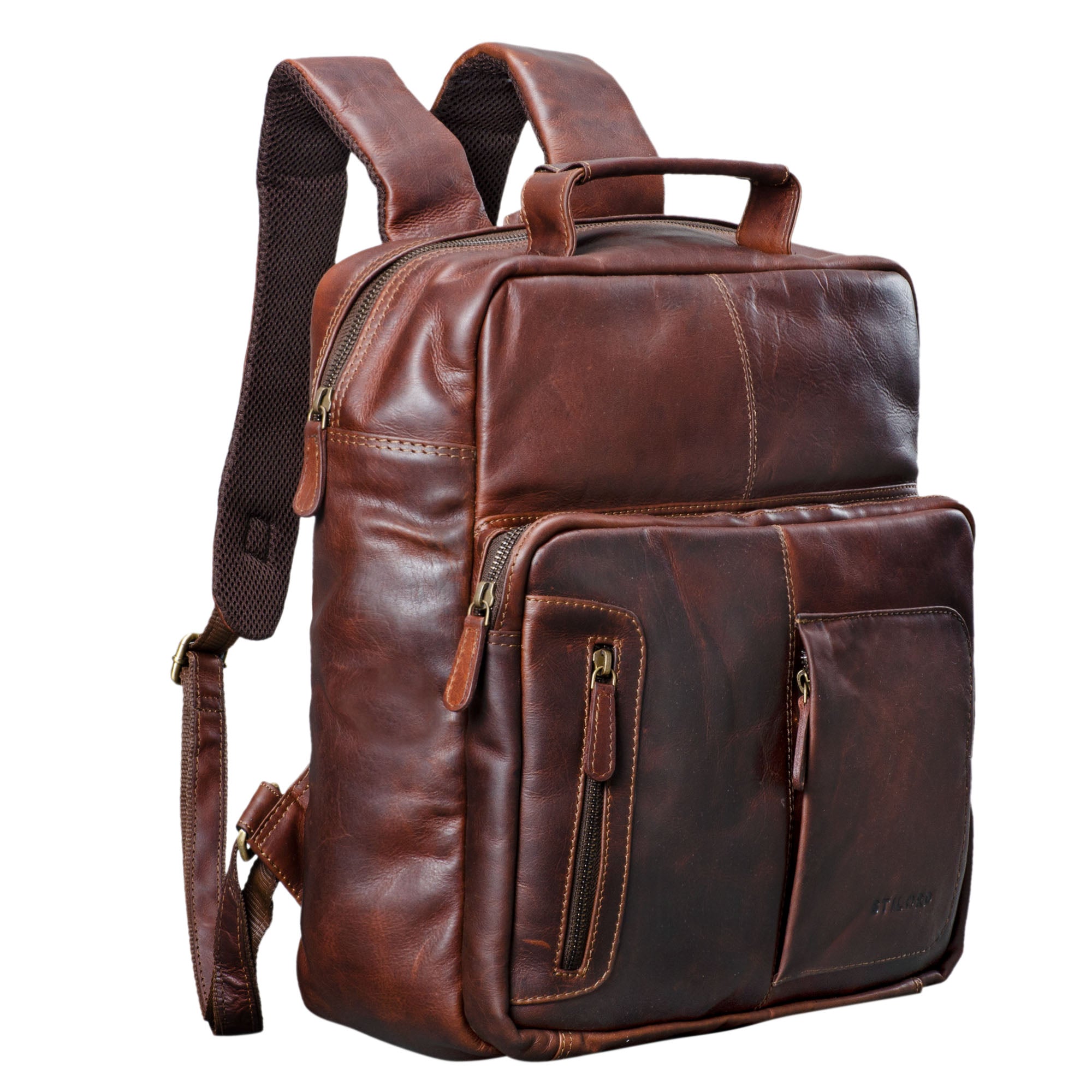 Herren Leder Daypack Vintage braun