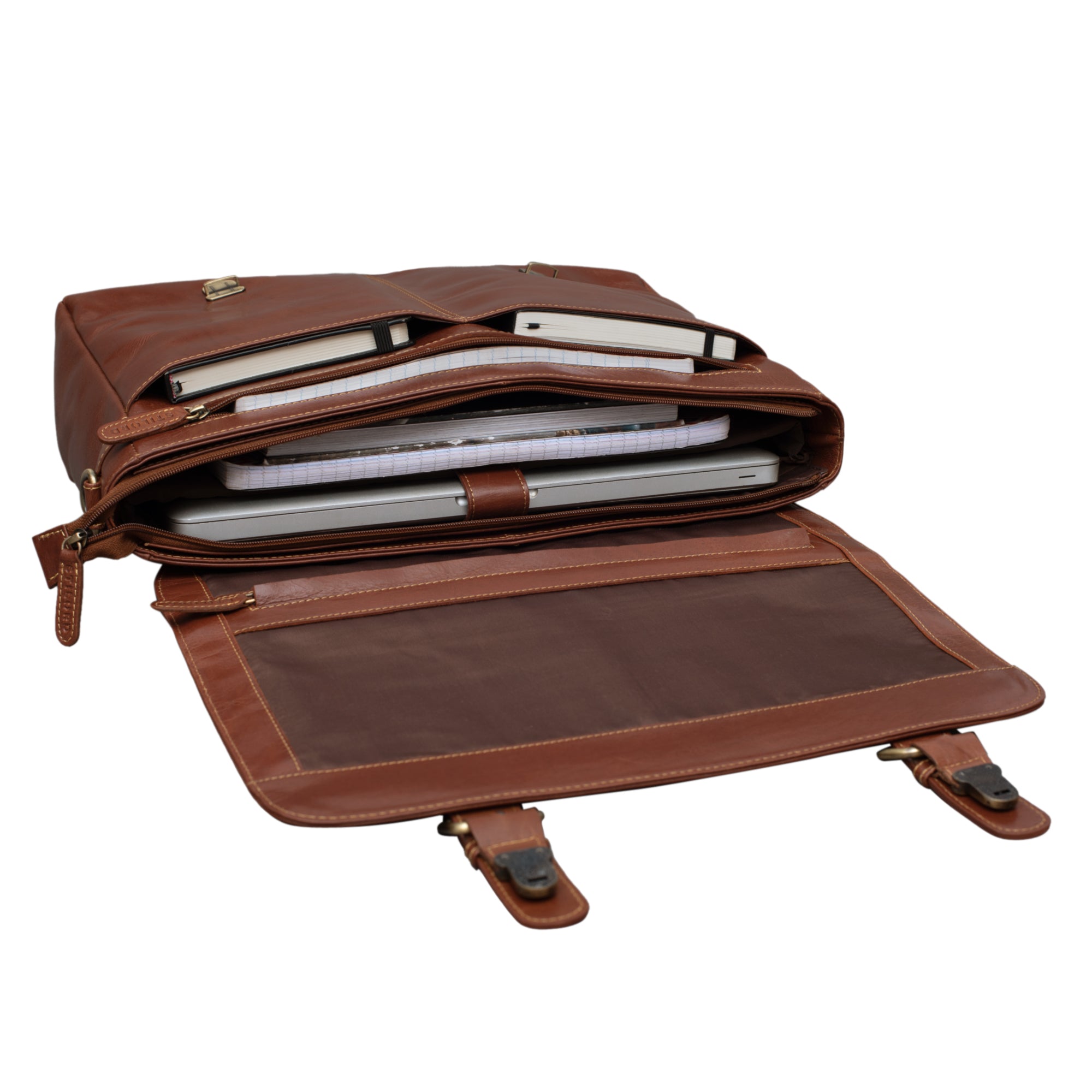 Vintage Leder Tasche mit Laptop Fach
