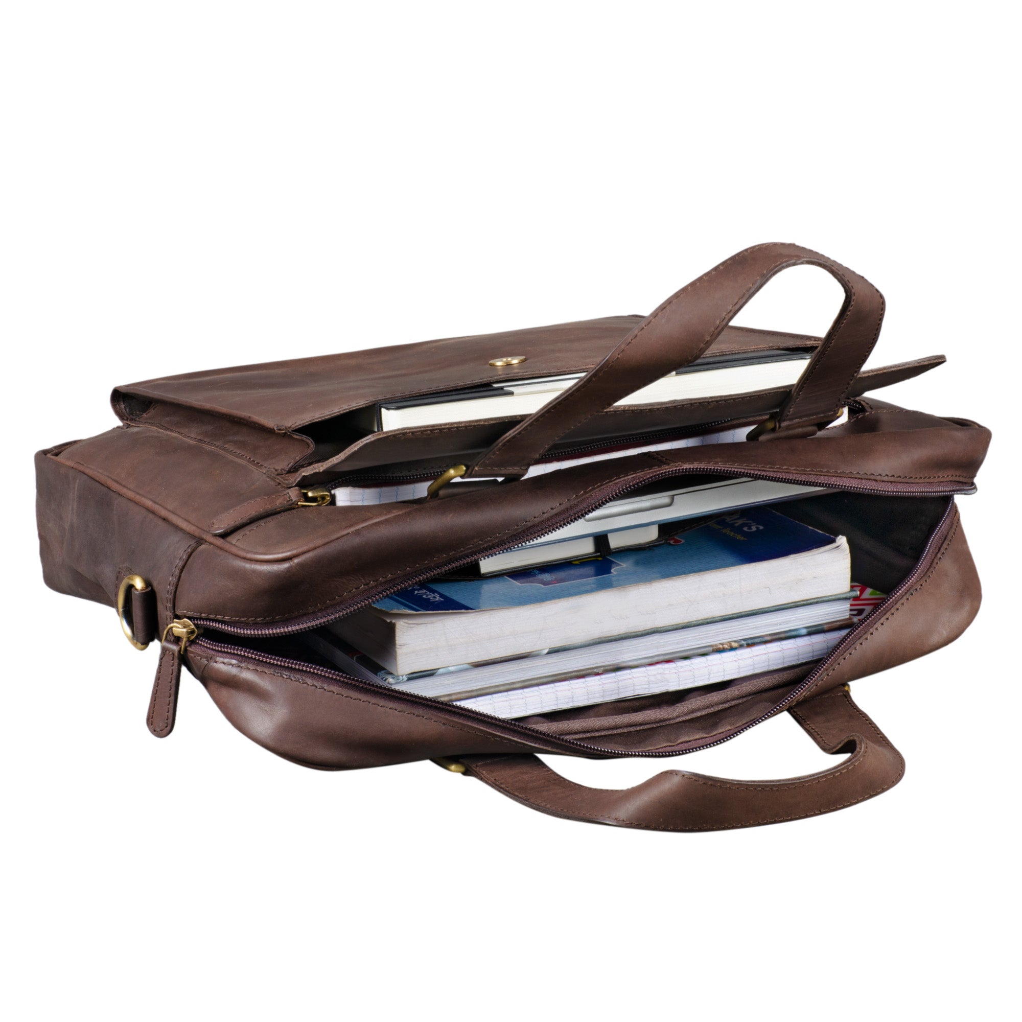 Braune Businesstasche echtes Leder
