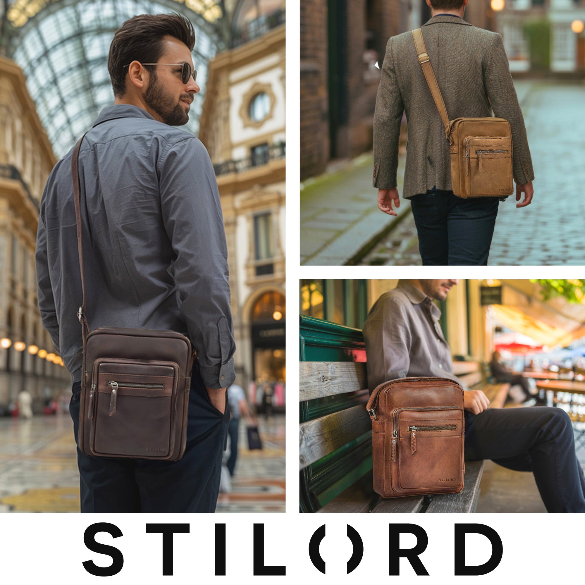 Tasche Herren Marke Vintage Leder