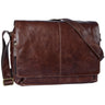 "Alex" Vintage Ledertasche Männer Frauen Businesstasche zum Umhängen 15,6 Zoll